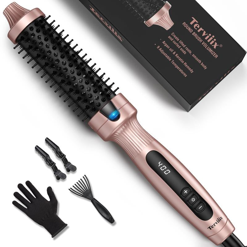 Terviiix Ionic Thermal Brush Get Voluminous Hair Styling, Adjustable Temperature, Negatives Ions