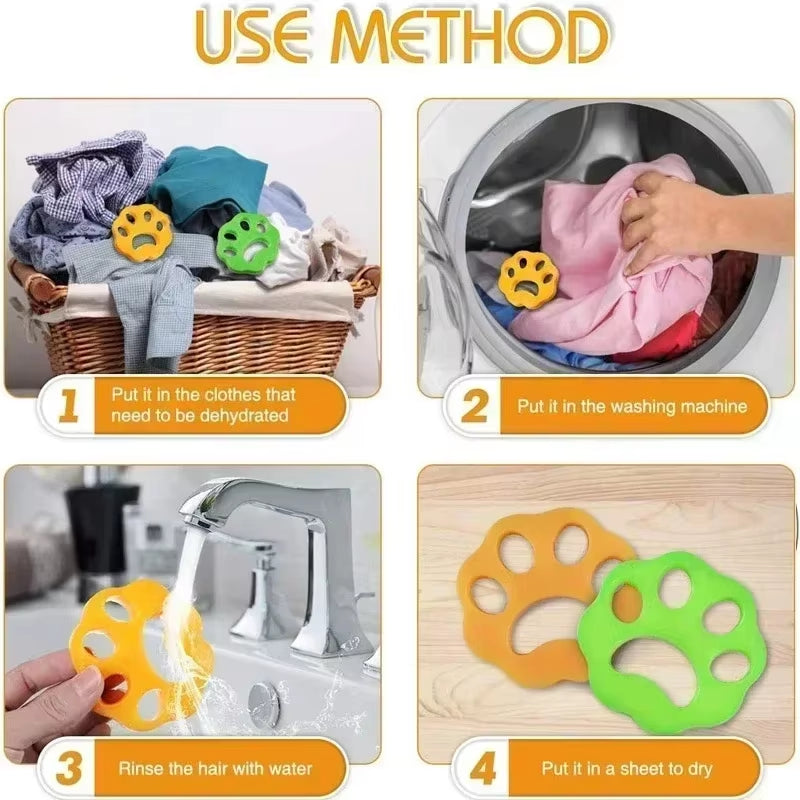 Removes Lint from Clothes Plush Clothes Dryer for Dogs and Cats Laundry Accessories Reusable Washing Machine Pet Hair Trap Catch