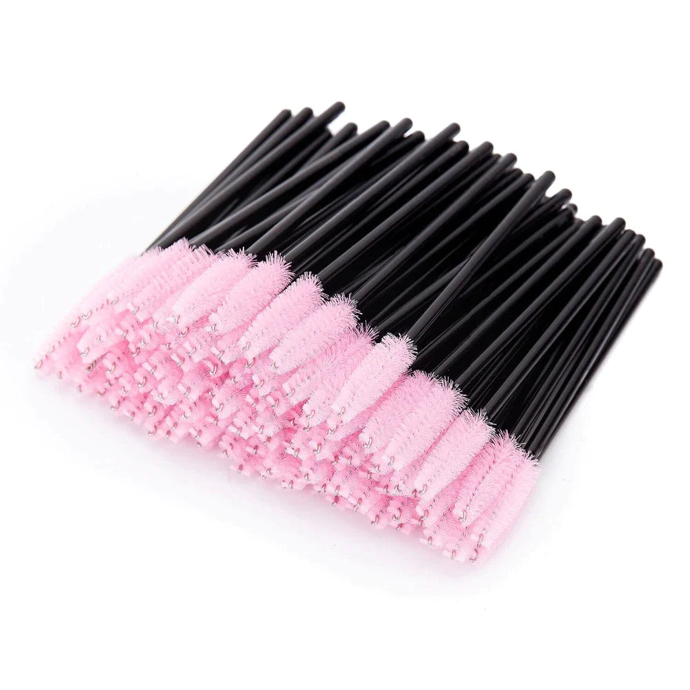 Hotting 5/50Pcs Eyelash Brush Extension Disposable Eye Lashes Make up Brushes Eyebrow Mascara Wand Applicator Flexible Can Bent