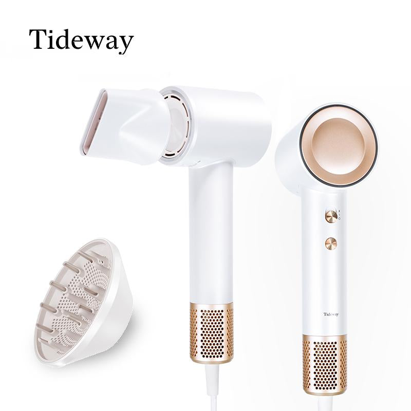 Tideway High-Speed Hair Dryer PRO M01 Brushless Motor & Ionic Technology 4 Temperature Settings Thermo Control Technology Ergonomic Design Brushless Motor & Ionic Technology 4 Temperature Settings Thermo Control Technology Ergonomic Design