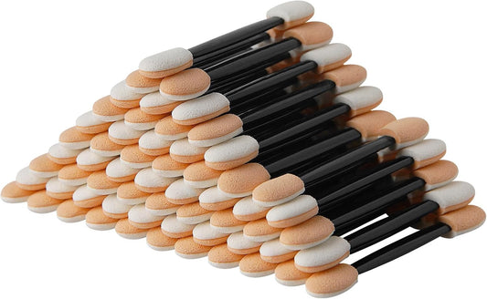 60 Pcs Disposable Eyeshadow Brush, Black Eyeshadow Applicators, Sponge Eye Shadow Brush, Disposable Dual Sides Eye Shadow Sponge, Eye Makeup Applicators