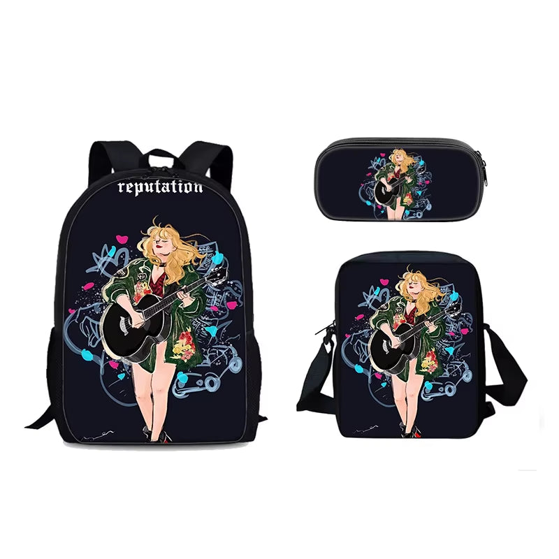 Singer Child School Backpack with Shoulder Bags ,Pencil Bags ,School Bags for Swifts Boys Girls Best Gift T-Taylors