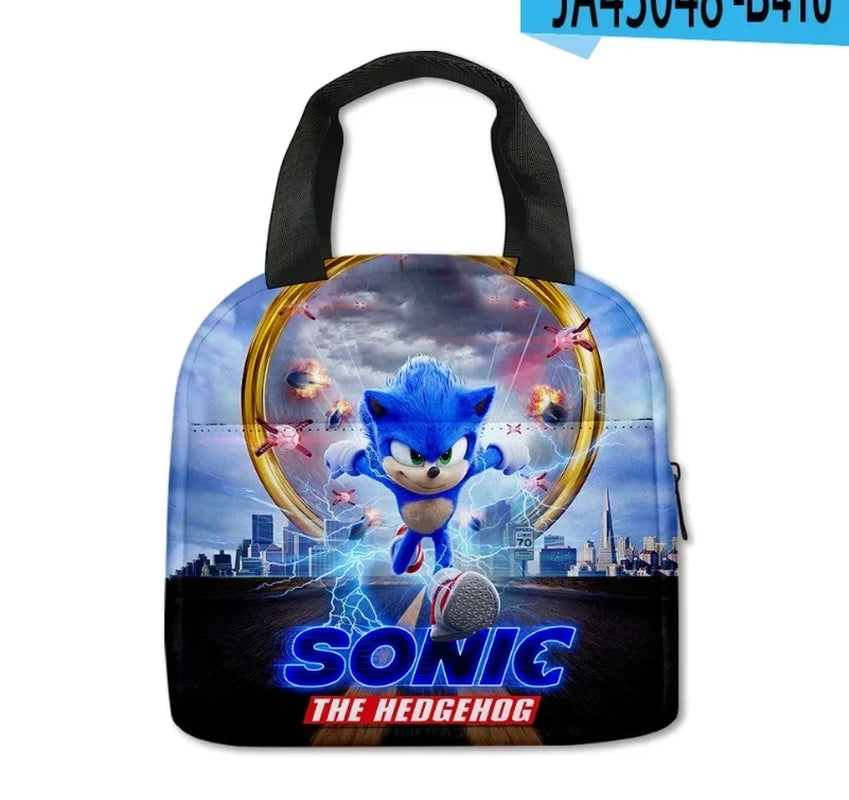 Sonic Backpack Primary and Middle School Students Schoolbag Boys Girls Anime Cartoon School Bag Mochila Zipper Shoulders