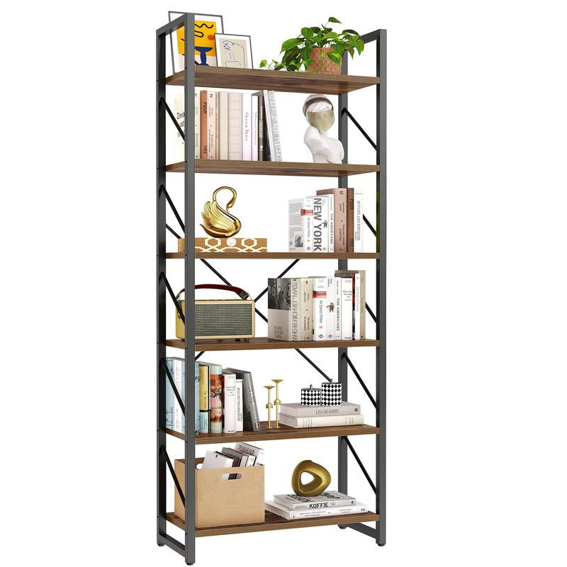 YITAHOME Storage Shelf - 5 and 6 Tiers Open Bookshelf for Home Office, Living Room, Bedroom, Study Room, Open Display Storage Rack Shelves for Kitchen, Holder Organizer for Books and Movies