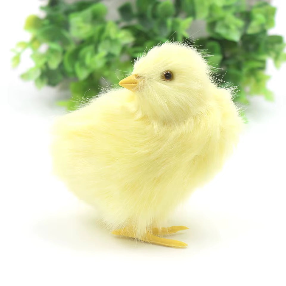 Realistic Cute Easter Chick Toy Simulation Chick Easter Decoration DIY Miniature Chicken Garden Ornament Home Easter Party Decor