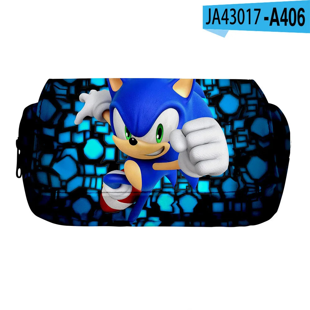 Sonic Backpack Primary and Middle School Students Schoolbag Boys Girls Anime Cartoon School Bag Mochila Zipper Shoulders