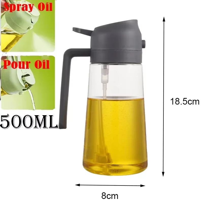 Oil Spray Oil Sprayer Plastic 2 in 1 Kitchen Oils Spray Bottle Olive Sprayer for Cooking BBQ Baking Oils Dispenser Accessories