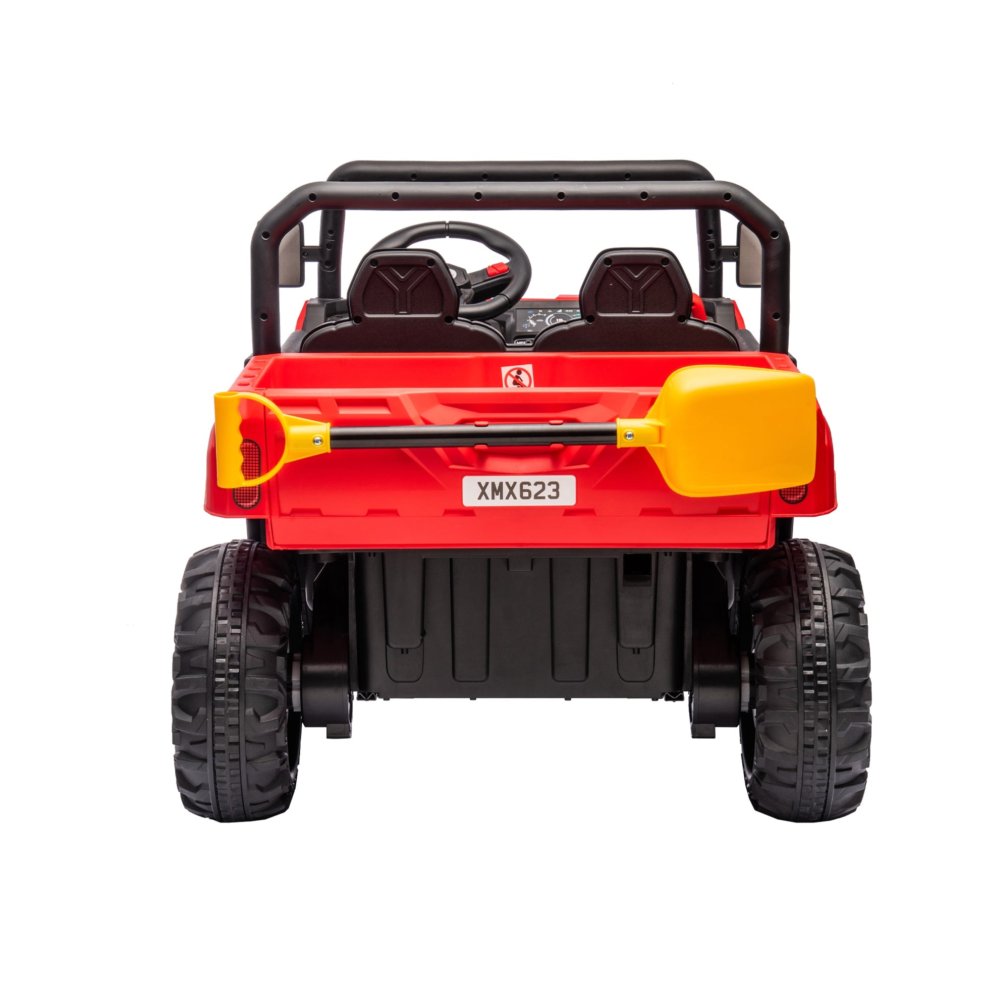 24V Ride on Truck 2 Seater Ride on UTV with 2X200W Motor Ride on Dump Truck with Dump Bed Shovel Ride on Car with Remote Control Electric Vehicle with Non Slip Tyre for Boys Girls