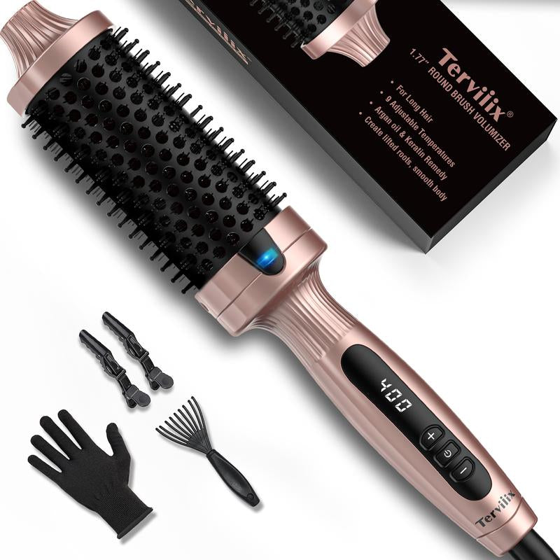 Terviiix Ionic Thermal Brush Get Voluminous Hair Styling, Adjustable Temperature, Negatives Ions