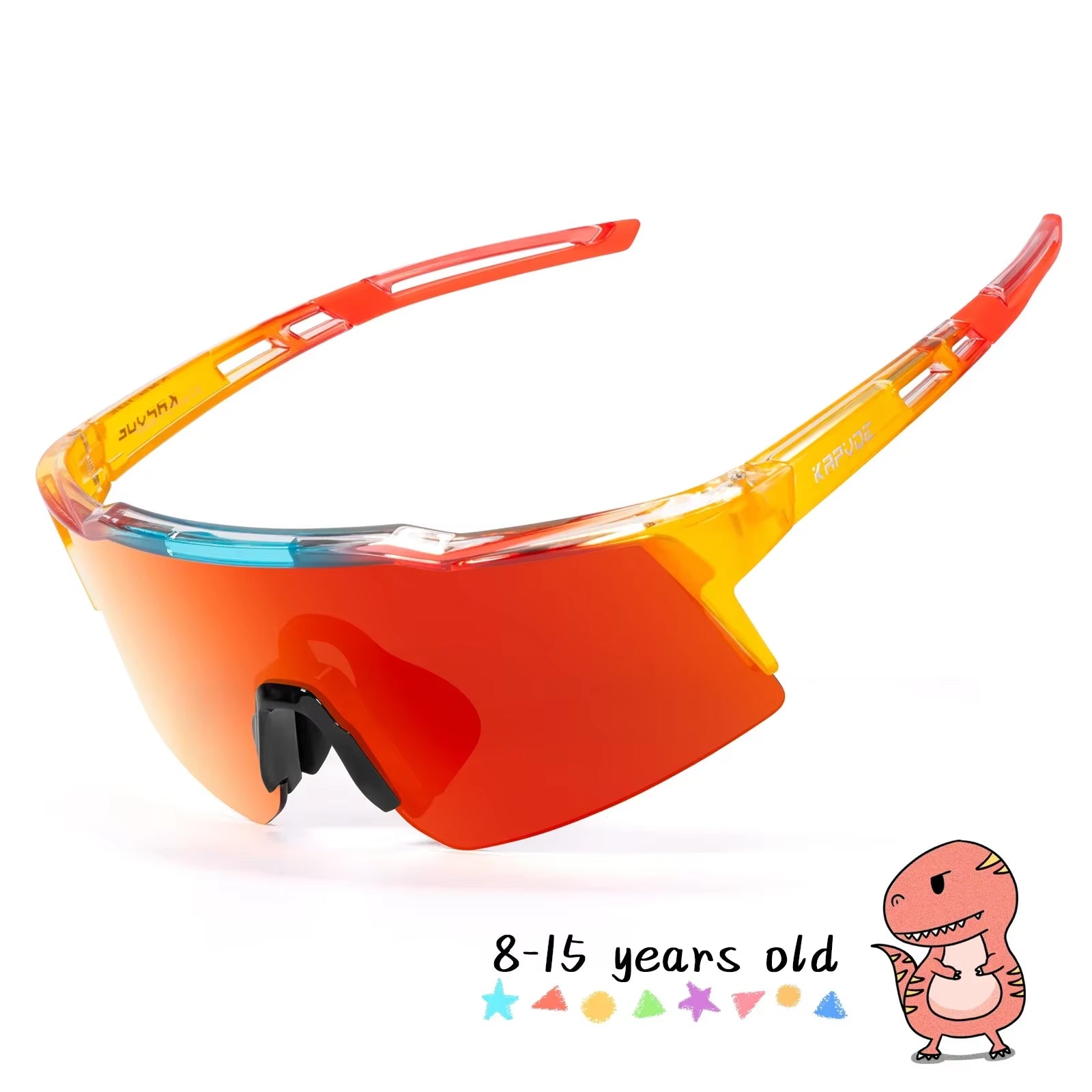 Kids Cycling Sunglasses Aged 8-15 Baseball Running Children Glasses UV400 Sports Riding Bicycle Glasses