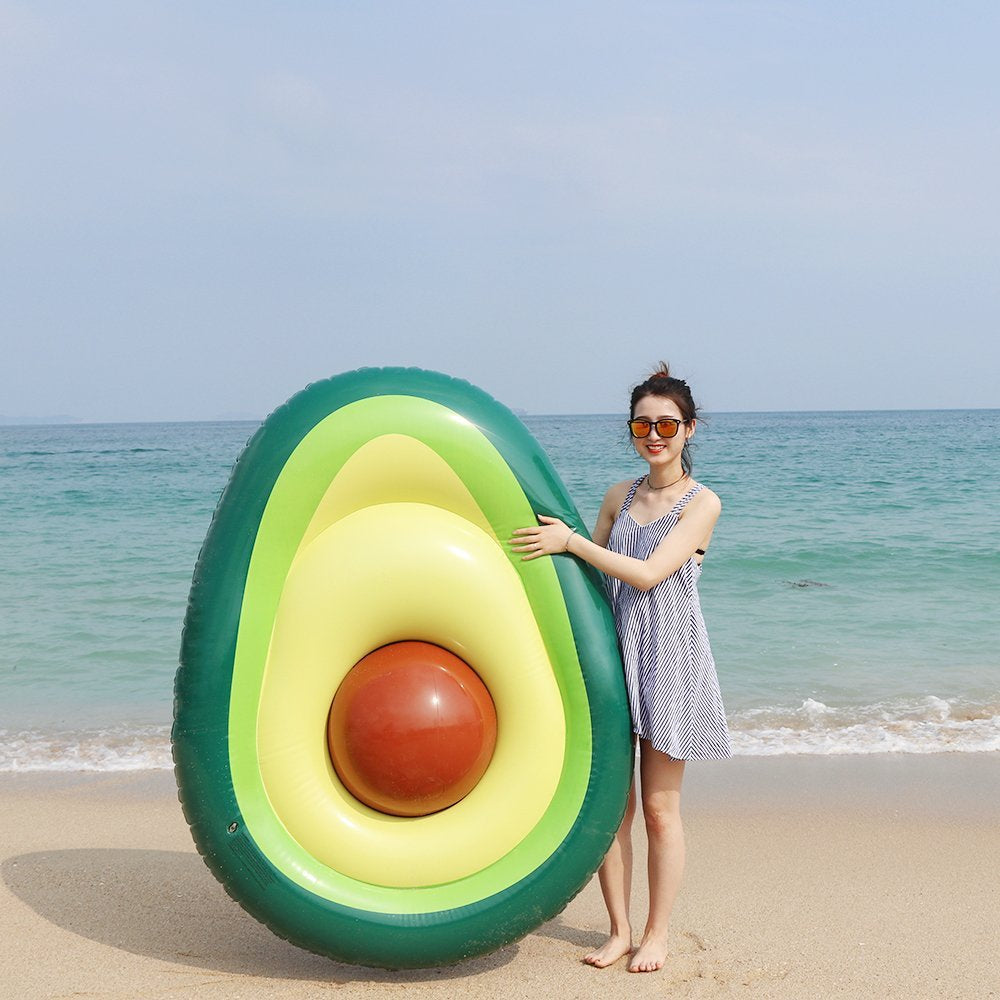 Inflatable Giant Avocado Pool Float Pool Swimming Float Swimming Ring Pool Circle Party Buoy Toy