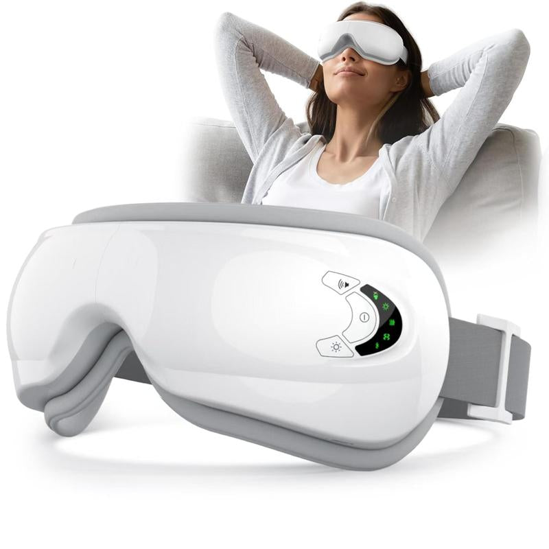 Rechargeable Electric Eye Massager, 1 Box Foldable Eye Massage Tool with 5 Modes, Portable Eye Care Instrument for Women & Men, Winter & New Year Gift