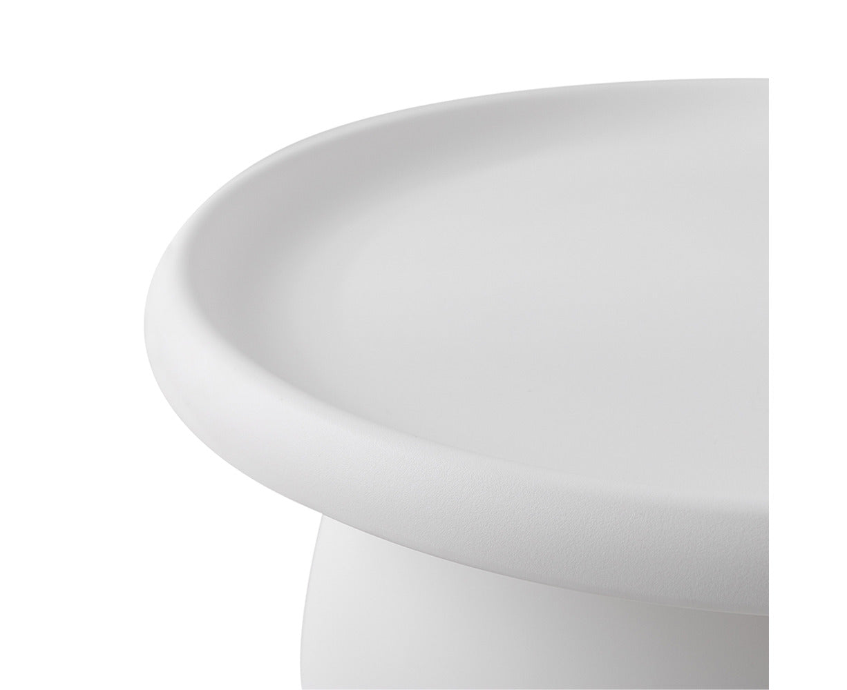 Coffee Table round 71CM Plastic White