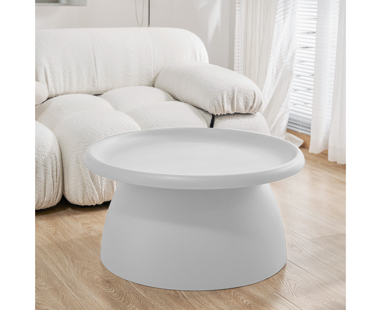 Coffee Table round 71CM Plastic White