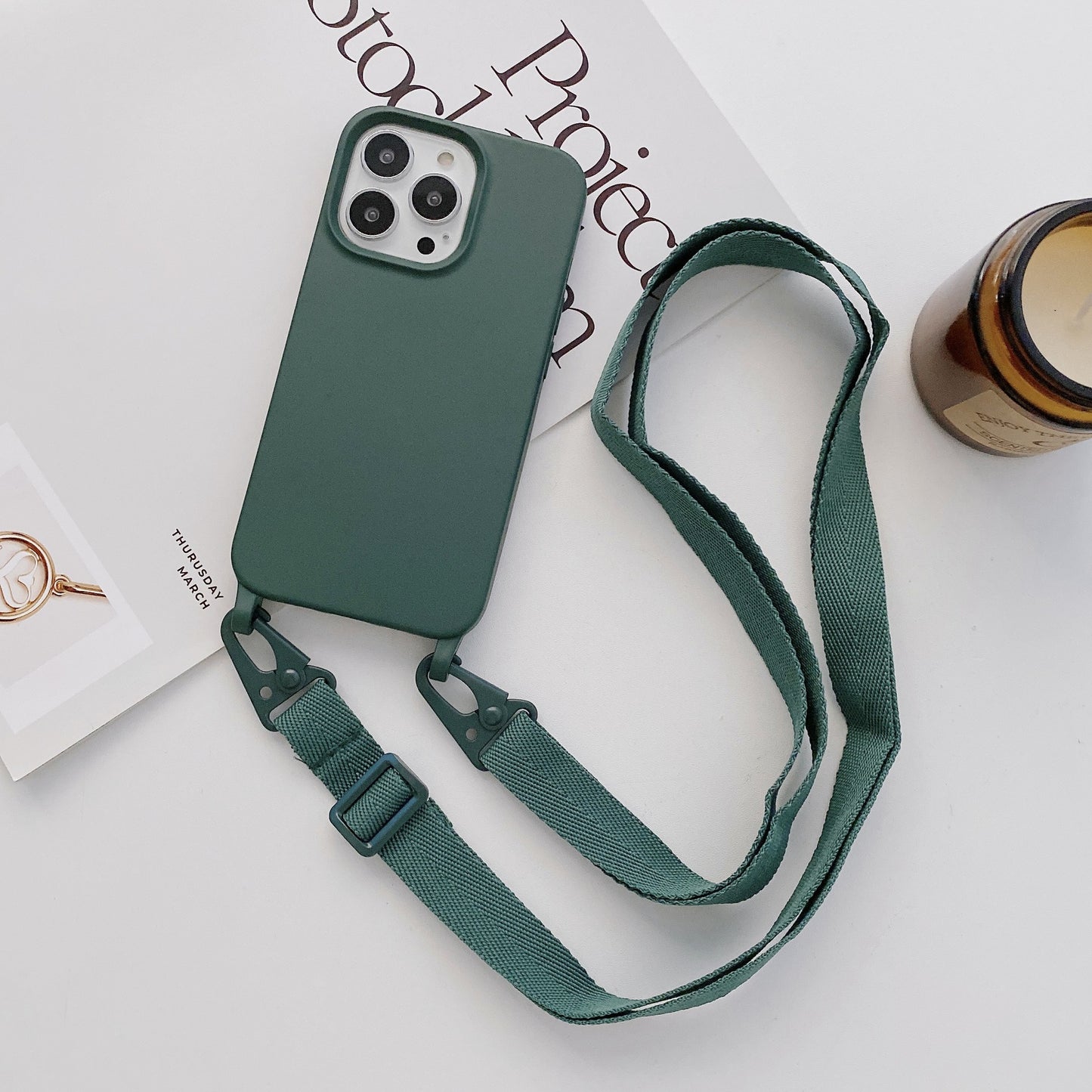 Crossbody Lanyard Liquid Silicone Phone Case