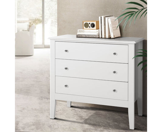 3 Chest of Drawers - BRITTANY White