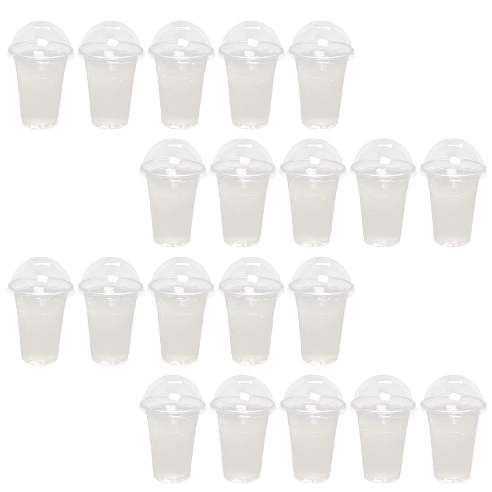 Drink Juice Cup Clear Coffee Cups Lids Transparent Beverage Packing Disposable Plastic Cold Abs Package Child for Party