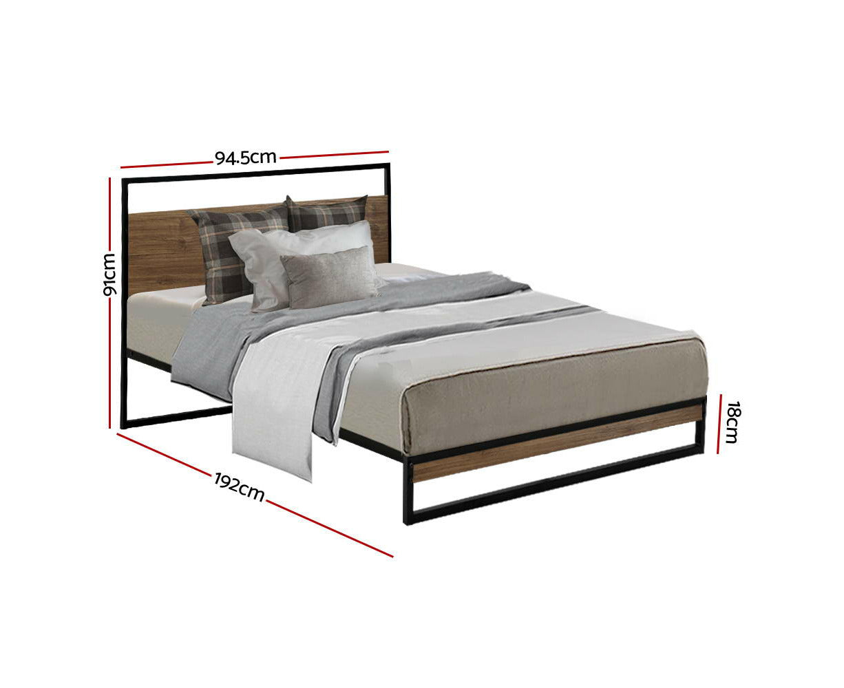 Bed Frame Single Size Metal Frame DANE