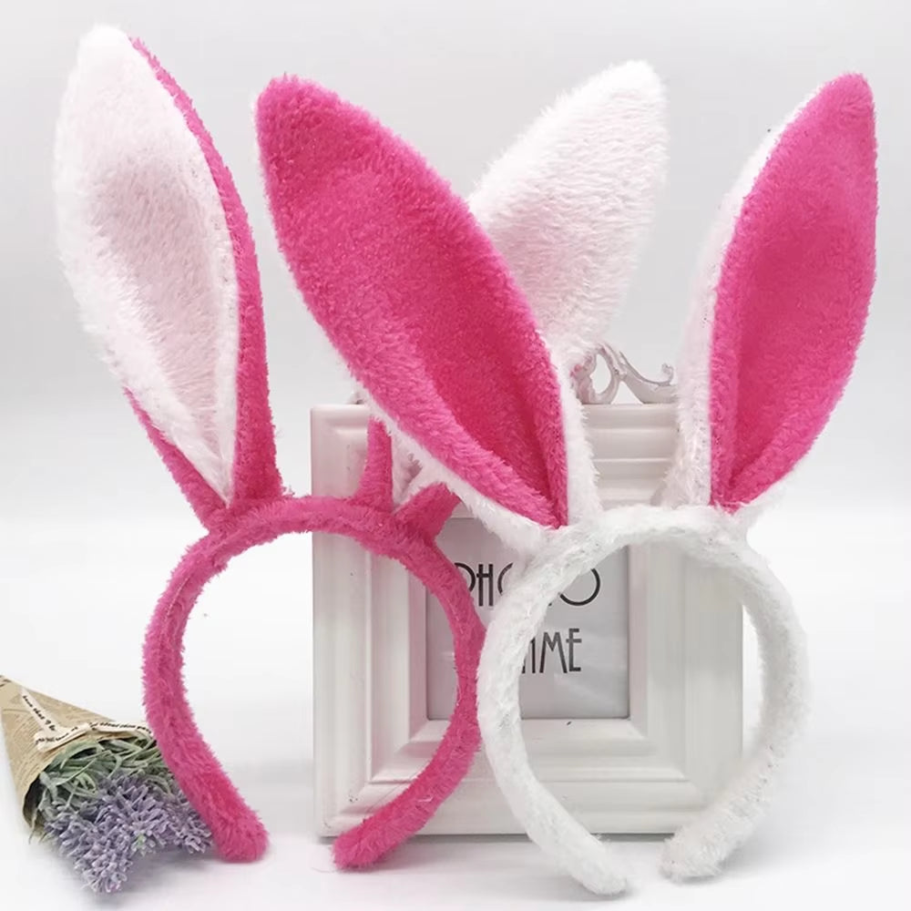 Cute Easter Adult Kids Cute Rabbit Ear Headband Happy Bunny Easter Party Decoration Supplies Easter Party Favor for Kids Gifts