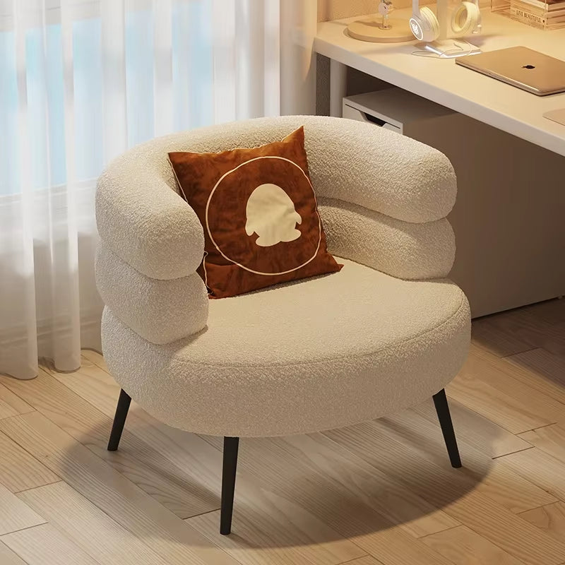 Creative Lazy Single Chair Casual Makeup Chair Dressing Chair for Bedroom Dressing Room Easy Assembly