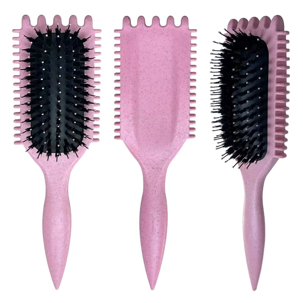 Massage Comb Brush Bristle Nylon Hair Popbrush Untangle Brush Scalp Massage Comb Hairbrush Pop Brush Hairdressing Styling Tool