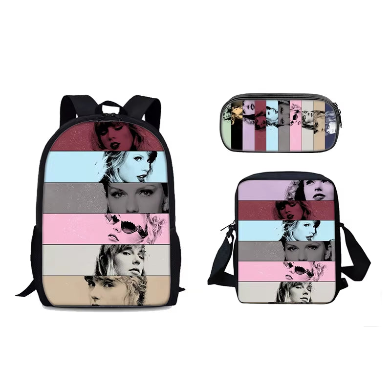 Singer Child School Backpack with Shoulder Bags ,Pencil Bags ,School Bags for Swifts Boys Girls Best Gift T-Taylors