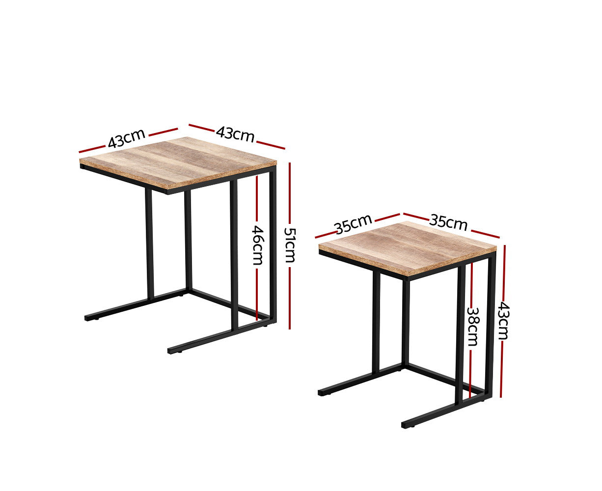 Nesting Coffee Table Sef of 2 Walnut Brok