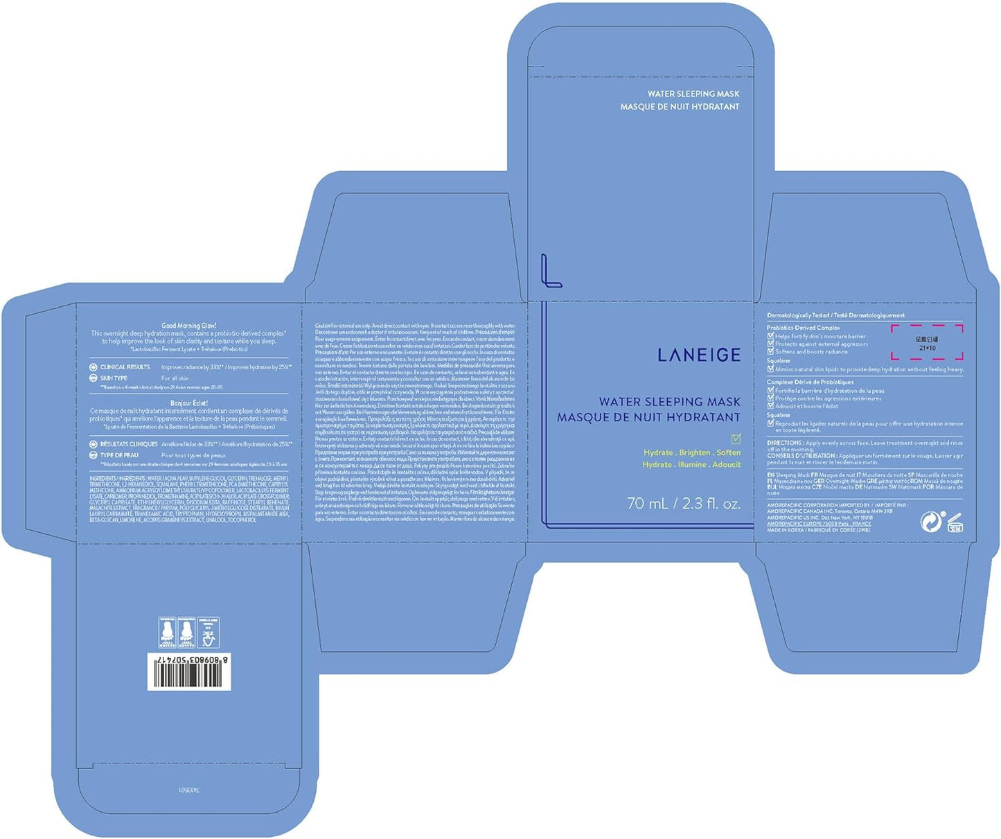 Laneige Water Sleeping Mask, 70Ml