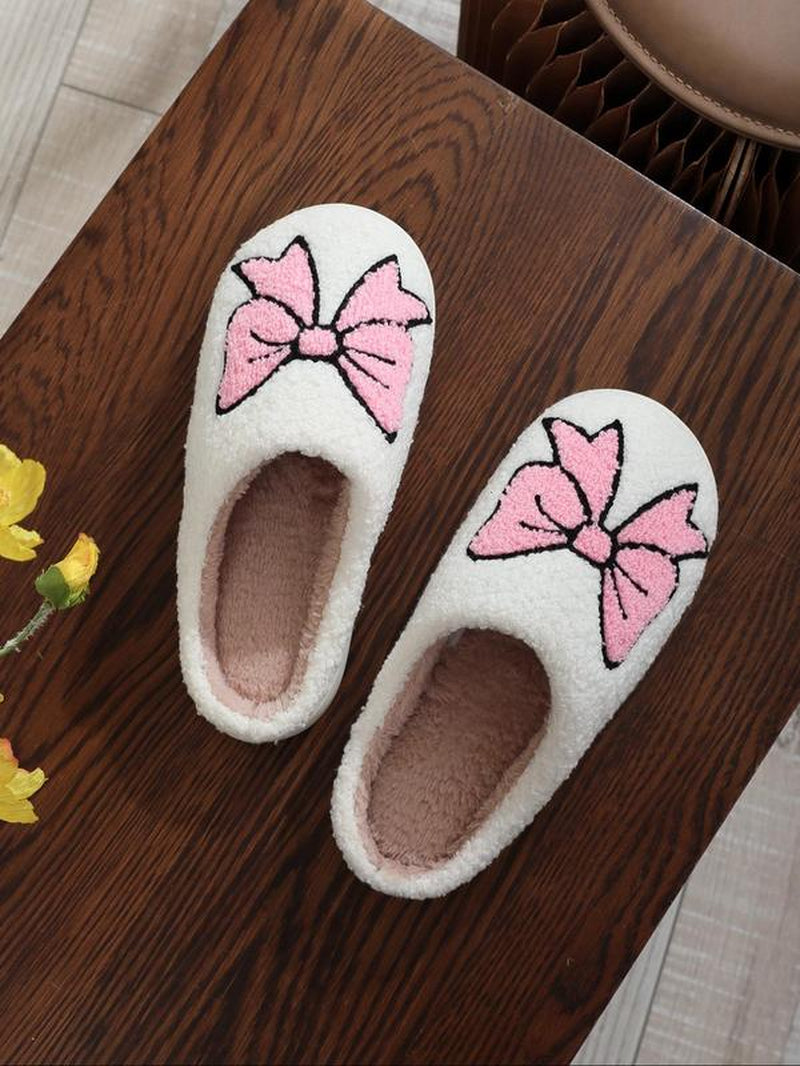 Women'S Cute Cartoon Deer Design Plush Bedroom Fluffy Slippers, Non-Slip Soft Plush Fuzzy Slippers for Indoor, Women'S House Slippers Indoor Slippers