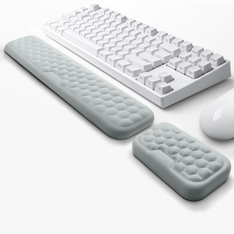 Computer Keyboard Wrist Rest & Mouse Wrist Rest, 2 Counts/Set Ergonomic Memory Foam Wrist Rest Pad, Comfortable & Breathable Mouse Pad