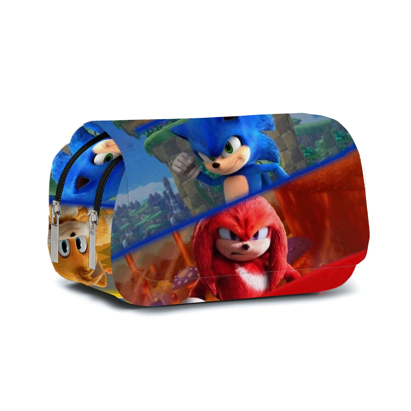 Sonic Backpack Primary and Middle School Students Schoolbag Boys Girls Anime Cartoon School Bag Mochila Zipper Shoulders