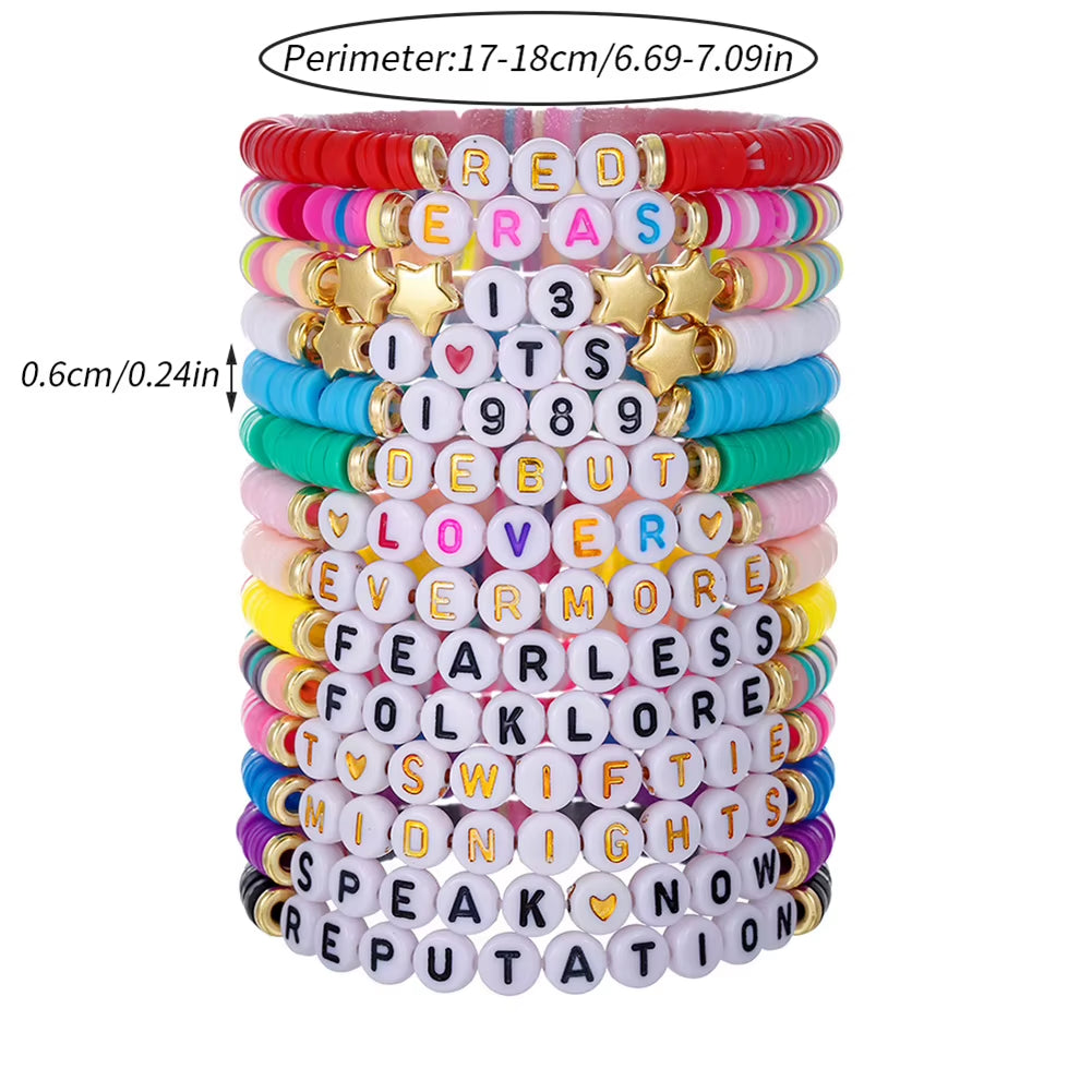 11/14 PCS Colorful Friendship Bracelets Album Bracelets Letter Beads Bracelet for Tween Girl Party Favors