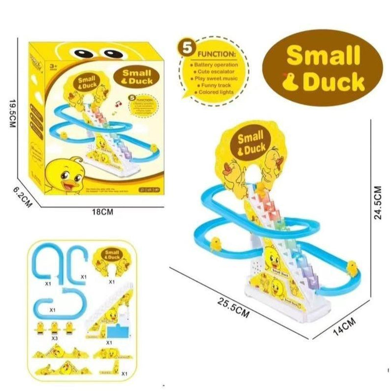 Duck Toy Set, Automatic Stair, Duck Climbing Toys - Climbing Ducklings Cartoon Race Track Set