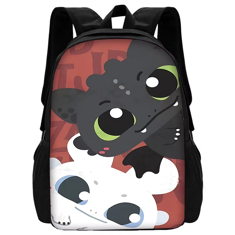 T-Toothless Child School Backpack with Lunch Bags ,Pencil Bags ,School Bags for Boys Girls Best Gift