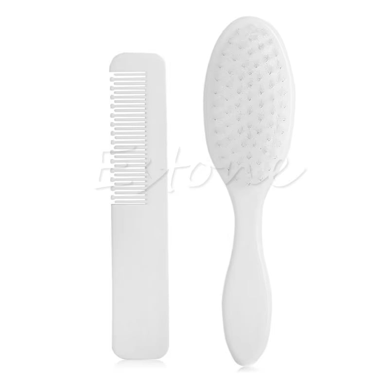 Baby Hair Brush & Comb Set Children Hair Brush Soft Nylon Bristle Cradle Caps Hair Brush for Toddler Infant Massage