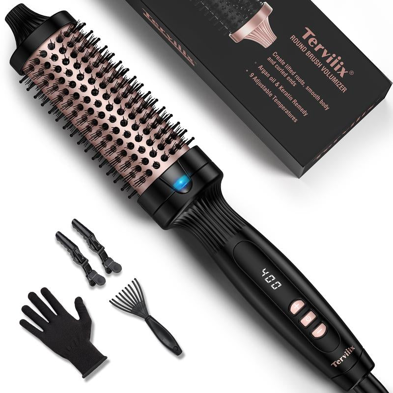 Terviiix Ionic Thermal Brush Get Voluminous Hair Styling, Adjustable Temperature, Negatives Ions