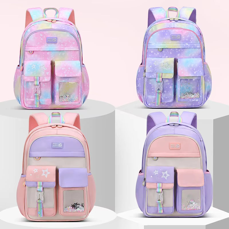 Children School Bags for Girls Kids Satchel Primary Orthopedic School Backpacks Princess Backpack Teenager Schoolbag Knapsack