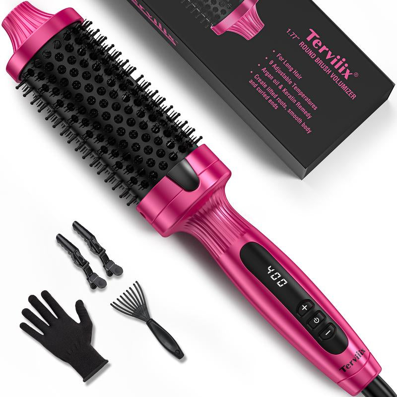 Terviiix Ionic Thermal Brush Get Voluminous Hair Styling, Adjustable Temperature, Negatives Ions