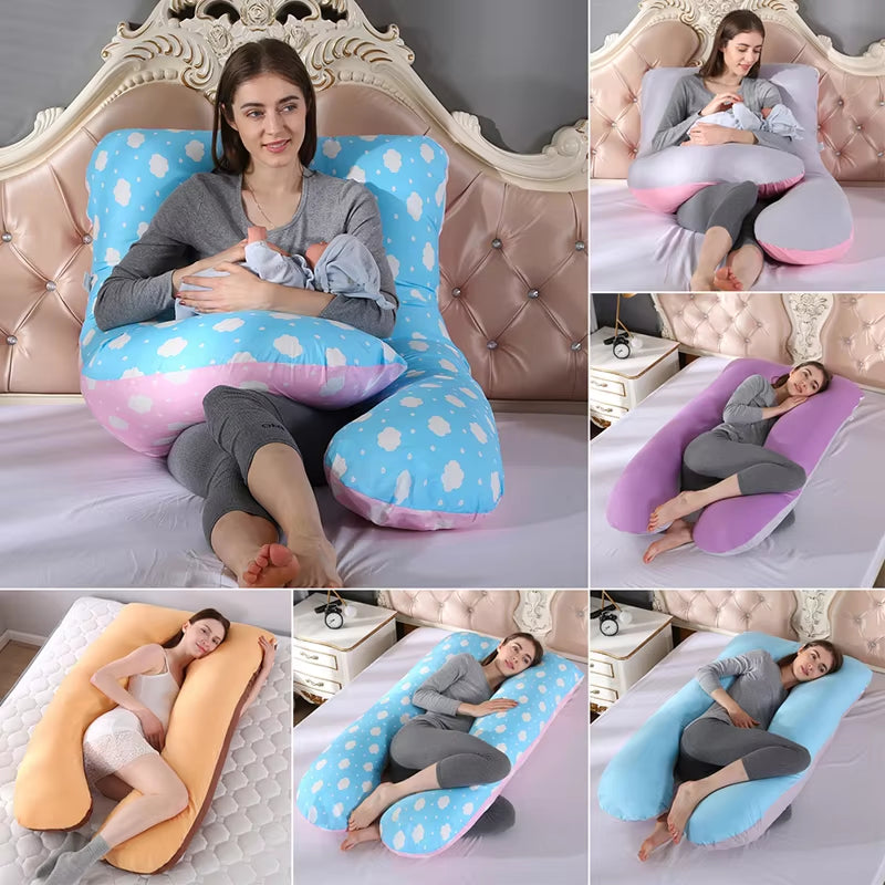 Maternity Pregnancy Boyfriend Arm Body Sleeping Pillow Case Covers Sleep U Shape Cushion Cover Maternity U-Shape Pillow Case