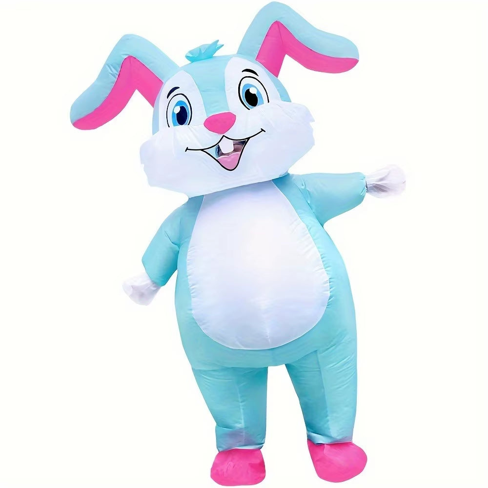 1Pc Easter Bunny Inflatable Costumes Anime Mascot Rabbit Fancy Halloween Christmas Cosplay Party Dress Suits for Adult