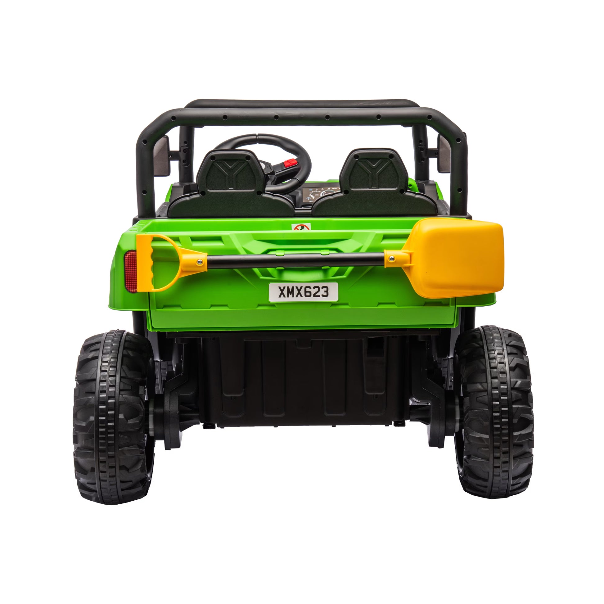 24V Ride on Truck 2 Seater Ride on UTV with 2X200W Motor Ride on Dump Truck with Dump Bed Shovel Ride on Car with Remote Control Electric Vehicle with Non Slip Tyre for Boys Girls